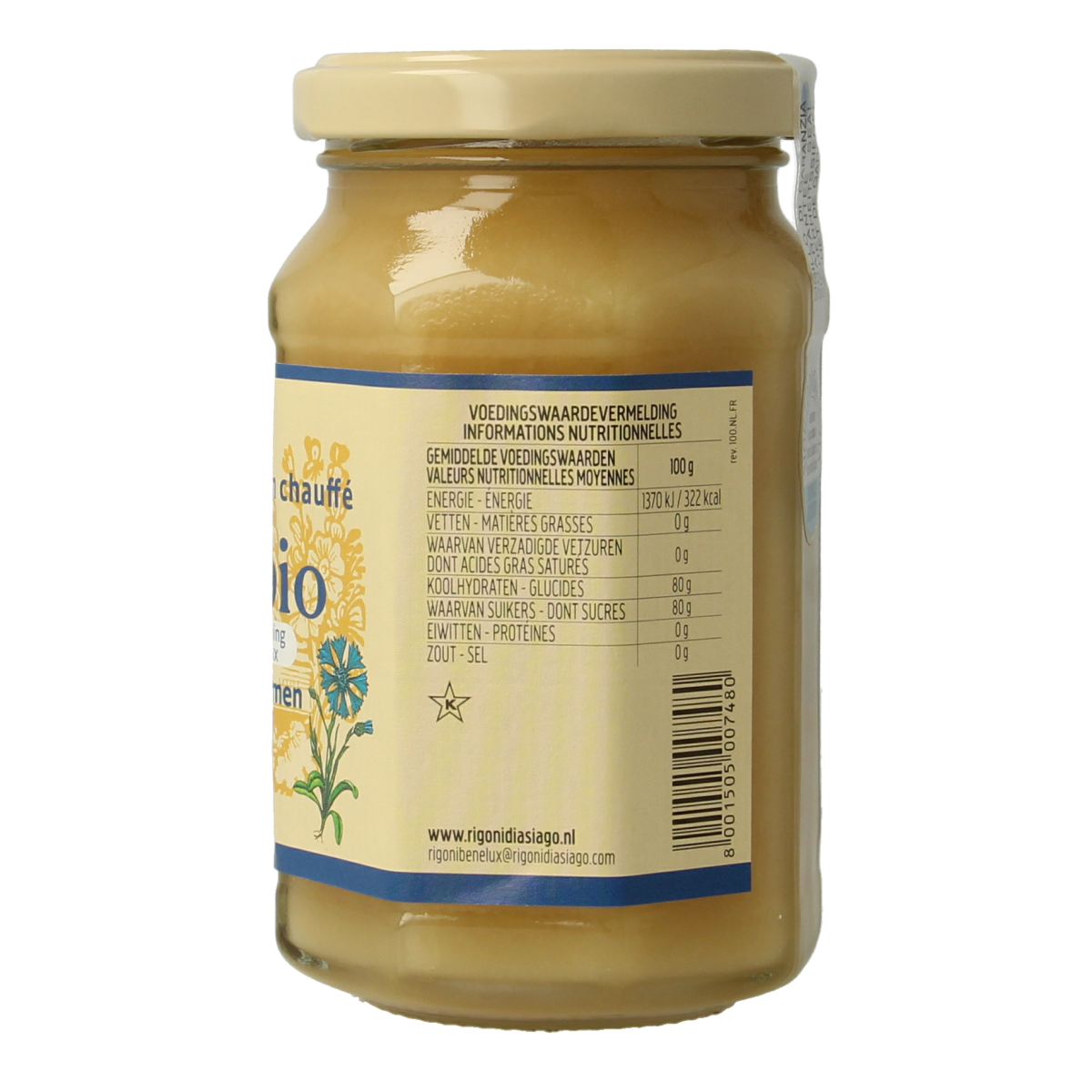 Mielbio Wilde veldbloemen creme honing bio 300.00 Gram