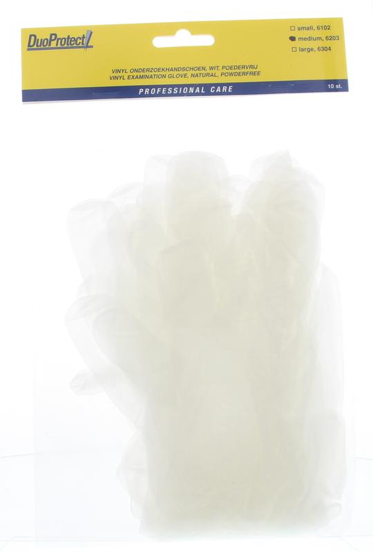 Duoprotect Handschoen vinyl poedervrij medium 10.00 Stuks