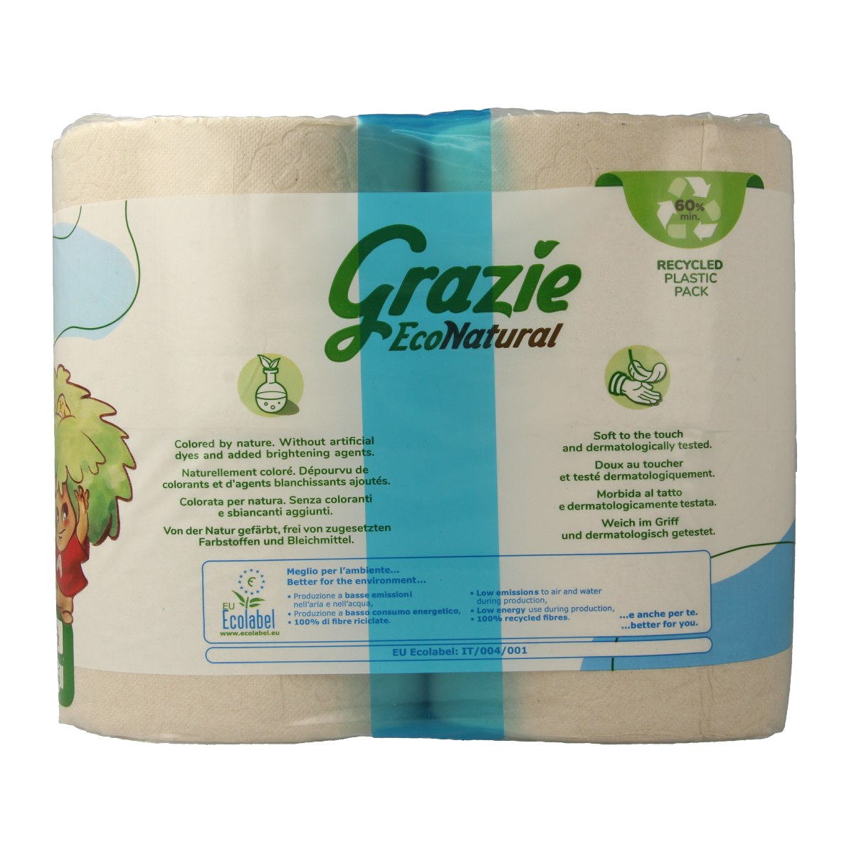 Grazie Natural Toiletpapier 2-laags 8.00 Stuks