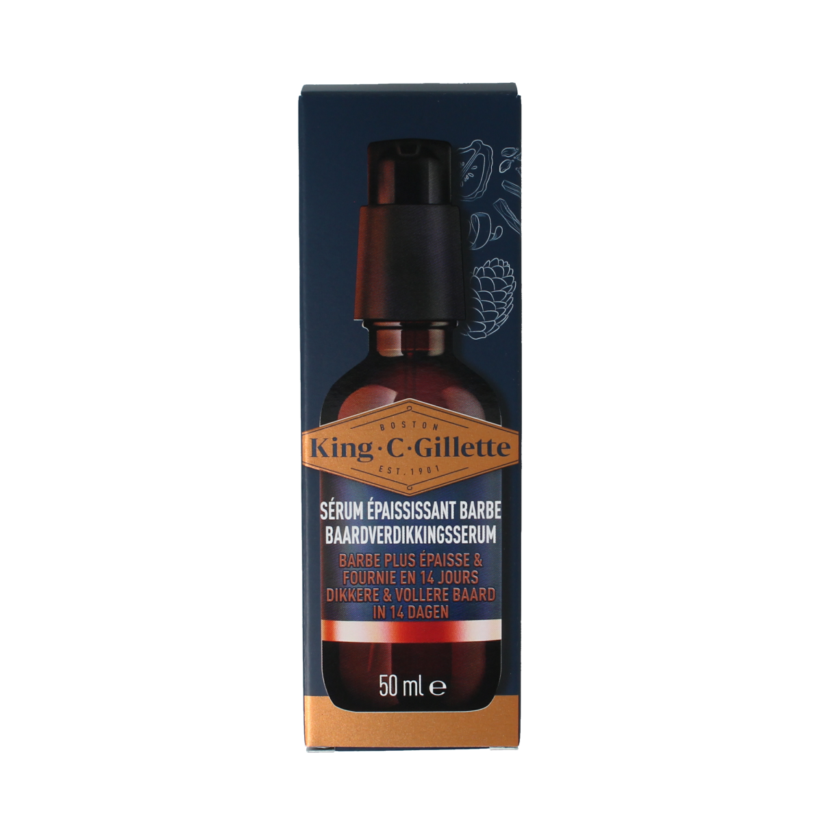 Gillette King c baardverdikkingsserum 50.00 Milliliter