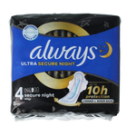 Always Maandverband ultra secure night 8.00 Stuks