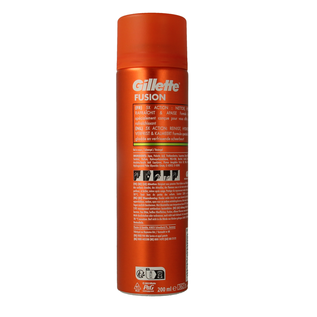 Gillette Fusion shaving gel sensitive 200.00 Milliliter