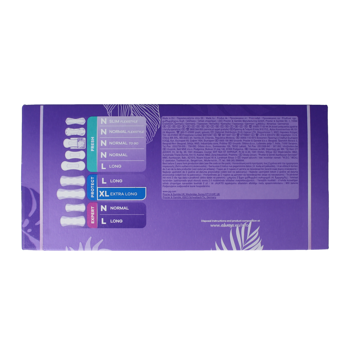 Always Inlegkruisjes daily protect extra long  42.00 Stuks