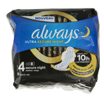 Always Maandverband ultra secure nacht  9 Stuks