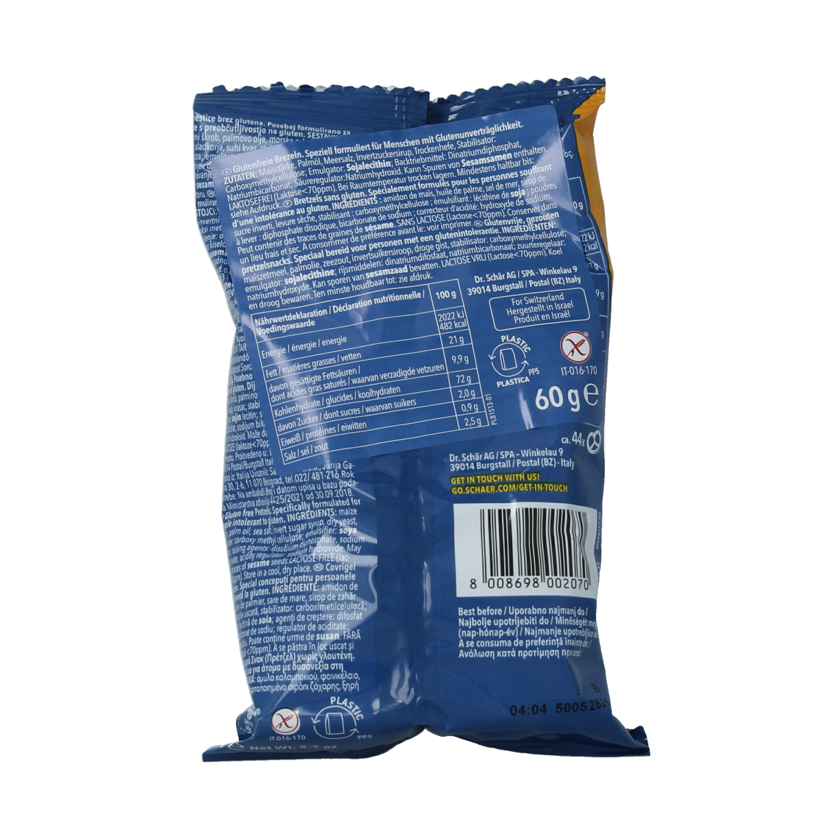 Schar Salinis (zoutjes) glutenvrij 60.00 Gram