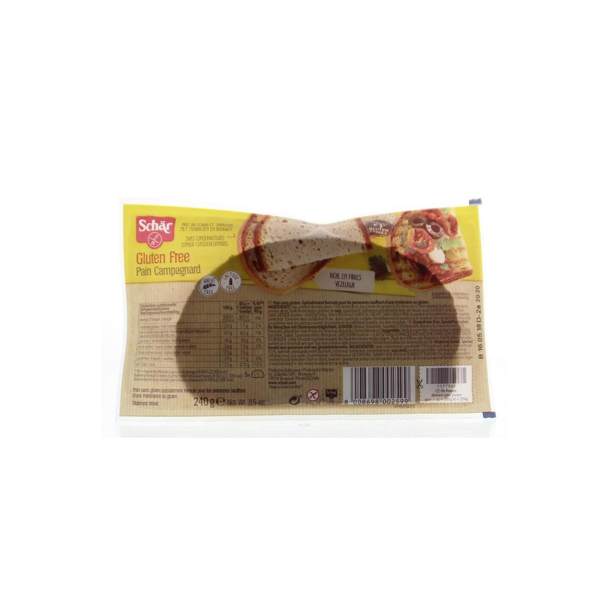Schar Pain campagnard glutenvrij 240.00 Gram