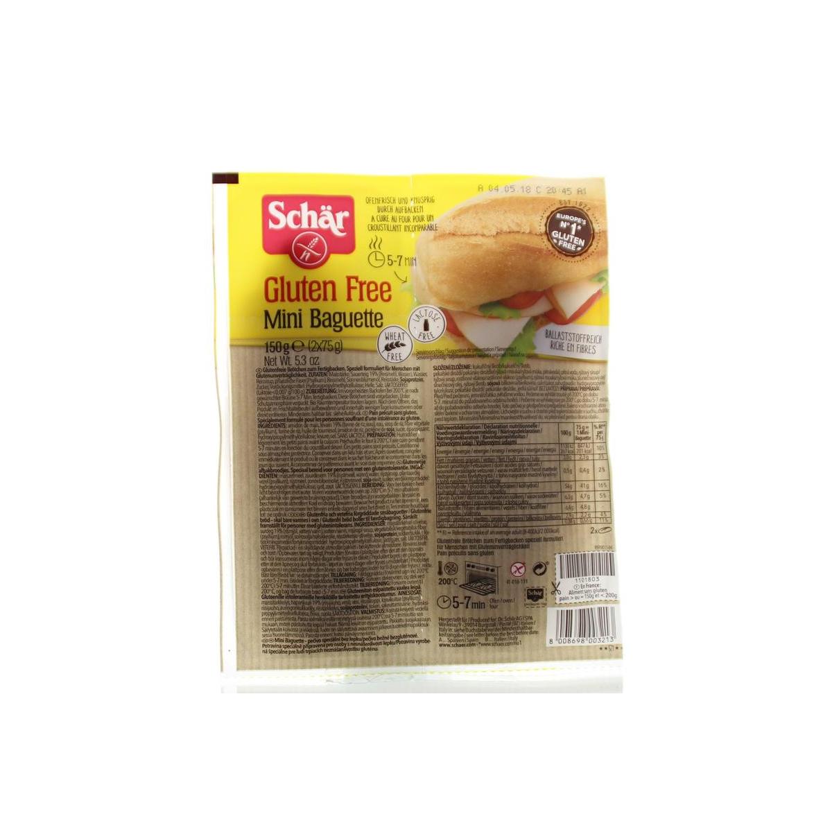 Schar Baguette mini 2 stuks glutenvrij 150.00 Gram