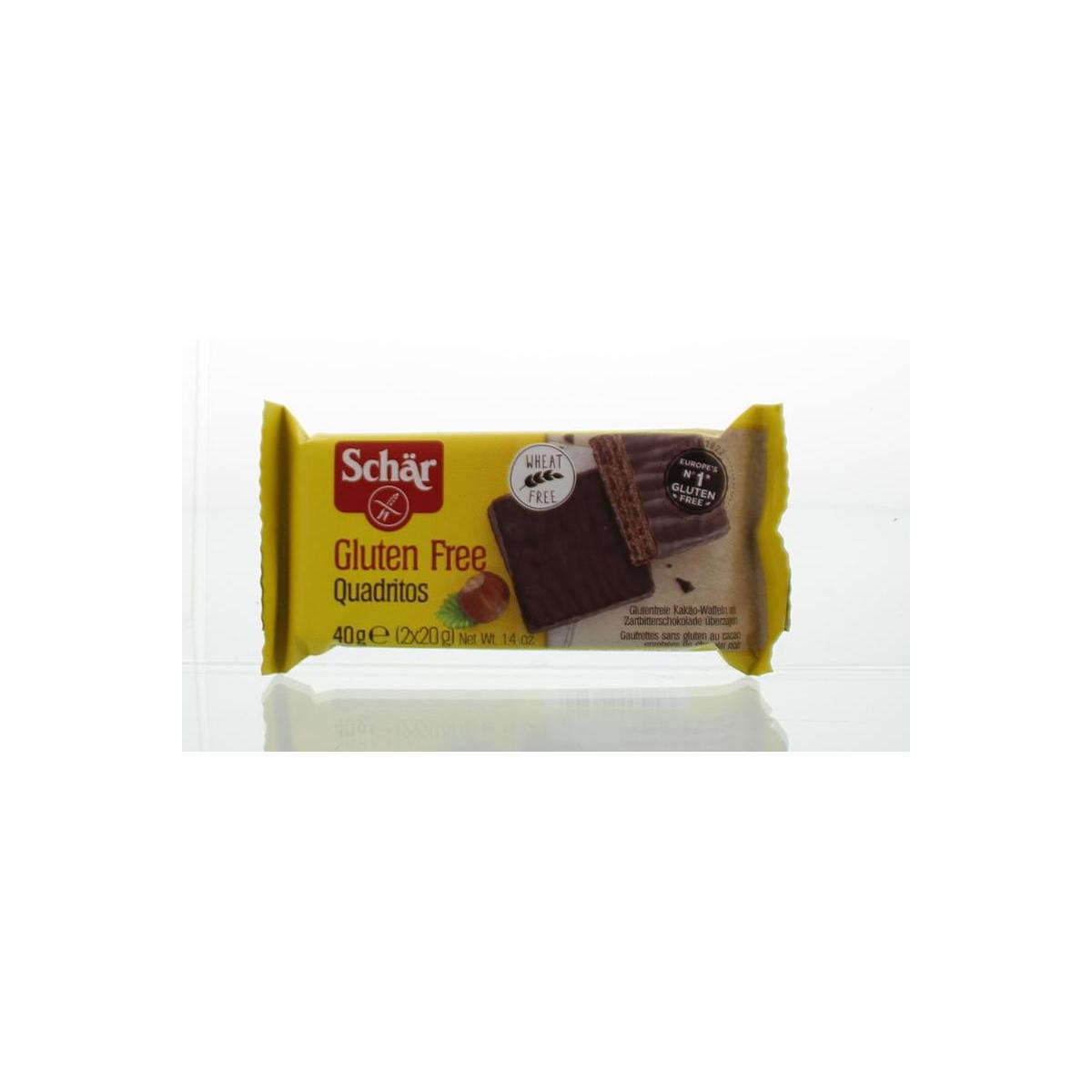 Schar Quadritos cacao wafel glutenvrij 40.00 Gram