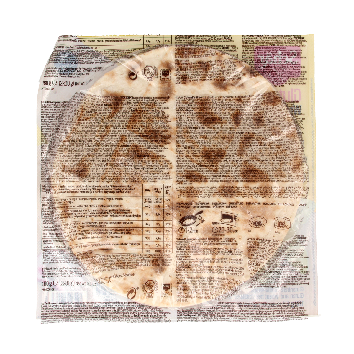 Schar Wraps glutenvrij 160.00 Gram