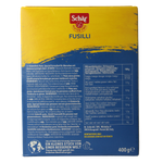 Schar Pasta fusilli glutenvrij 400.00 Gram