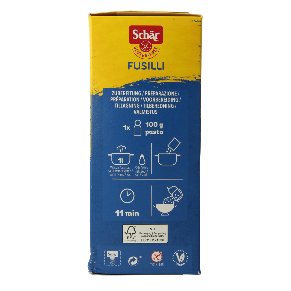 Schar Pasta fusilli glutenvrij 400.00 Gram
