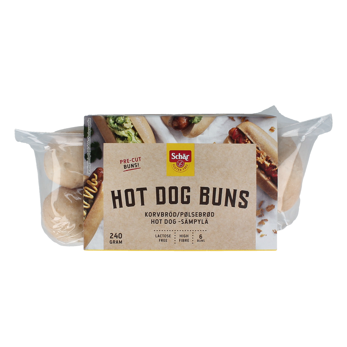 Schar Hotdog broodjes glutenvrij 240.00 Gram