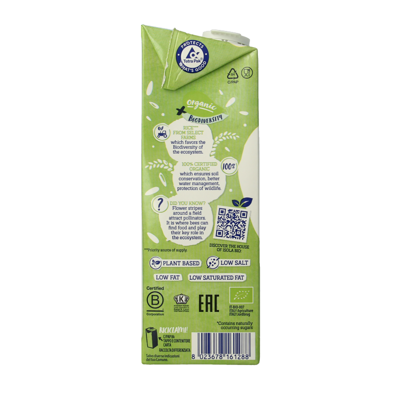 Isola Bio Rijstdrank naturel bio 1 Liter