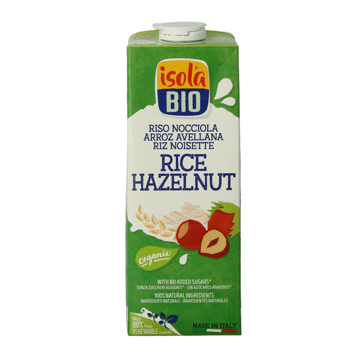 Isola Bio Rijstdrank hazelnoot bio 1.00 Liter