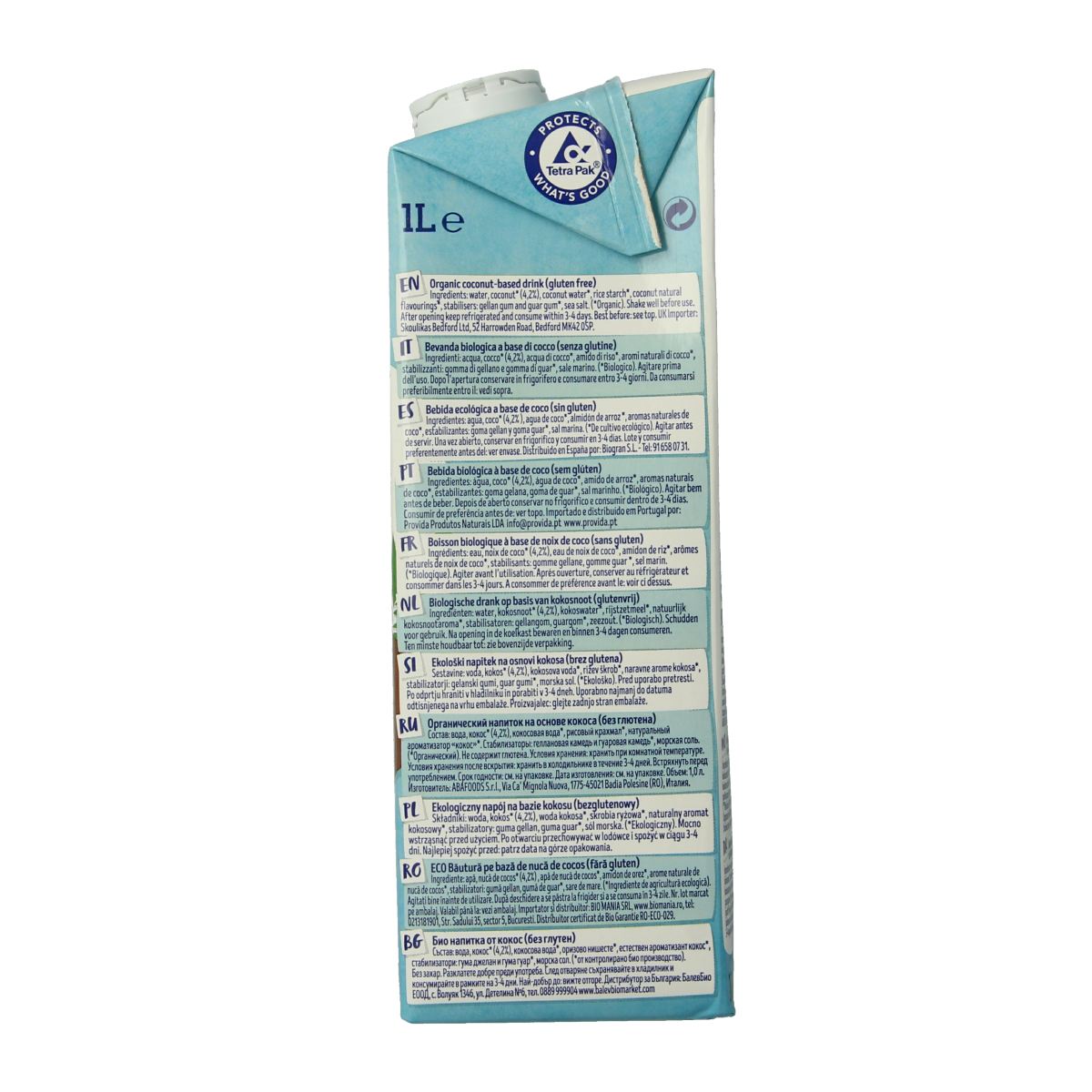 Isola Bio Kokosdrink suikervrij bio 1.00 Liter