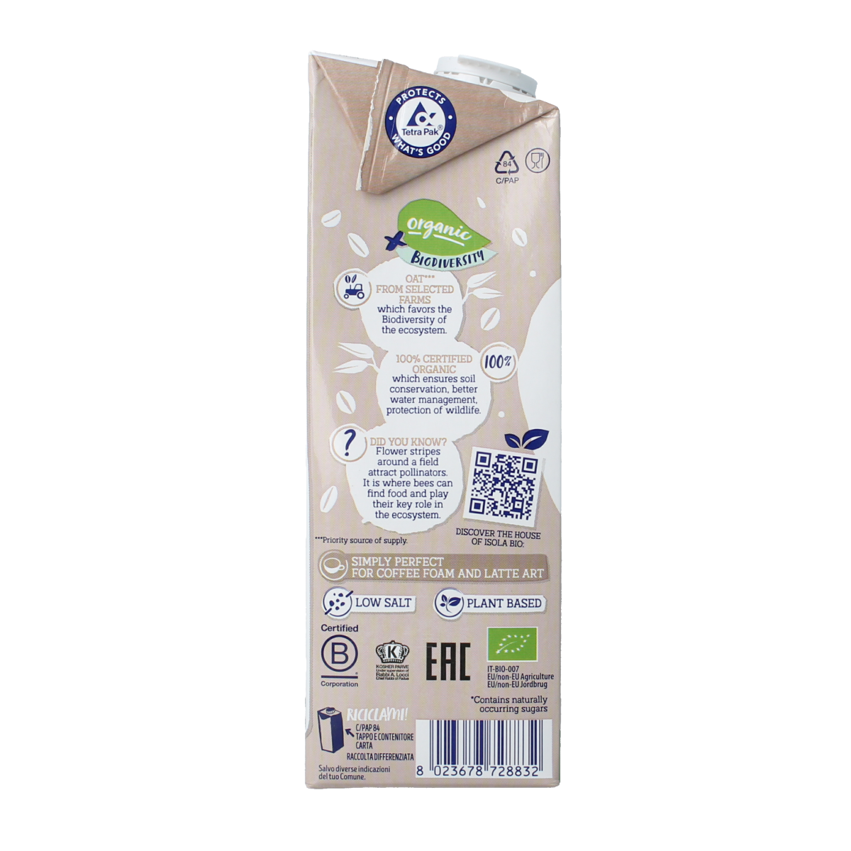 Isola Bio Oat barista bio 1.00 Liter