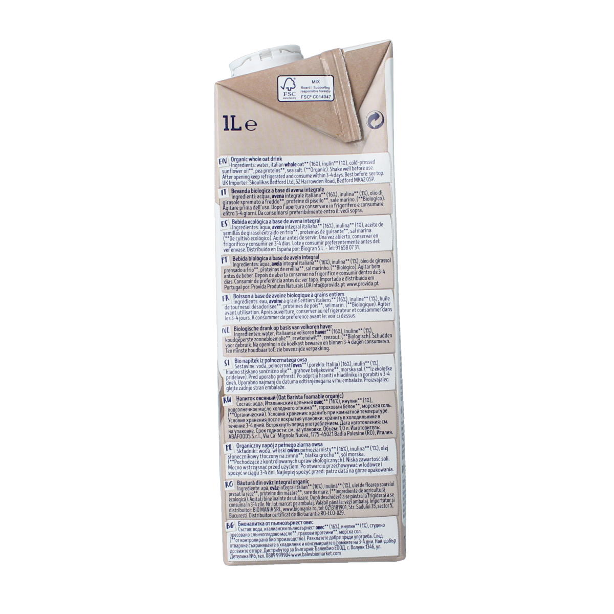 Isola Bio Oat barista bio 1.00 Liter