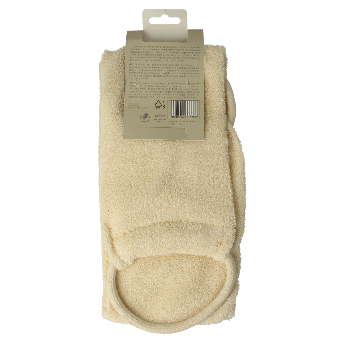 Naturae Donum Scrub band katoen & loofah 1.00 Stuks