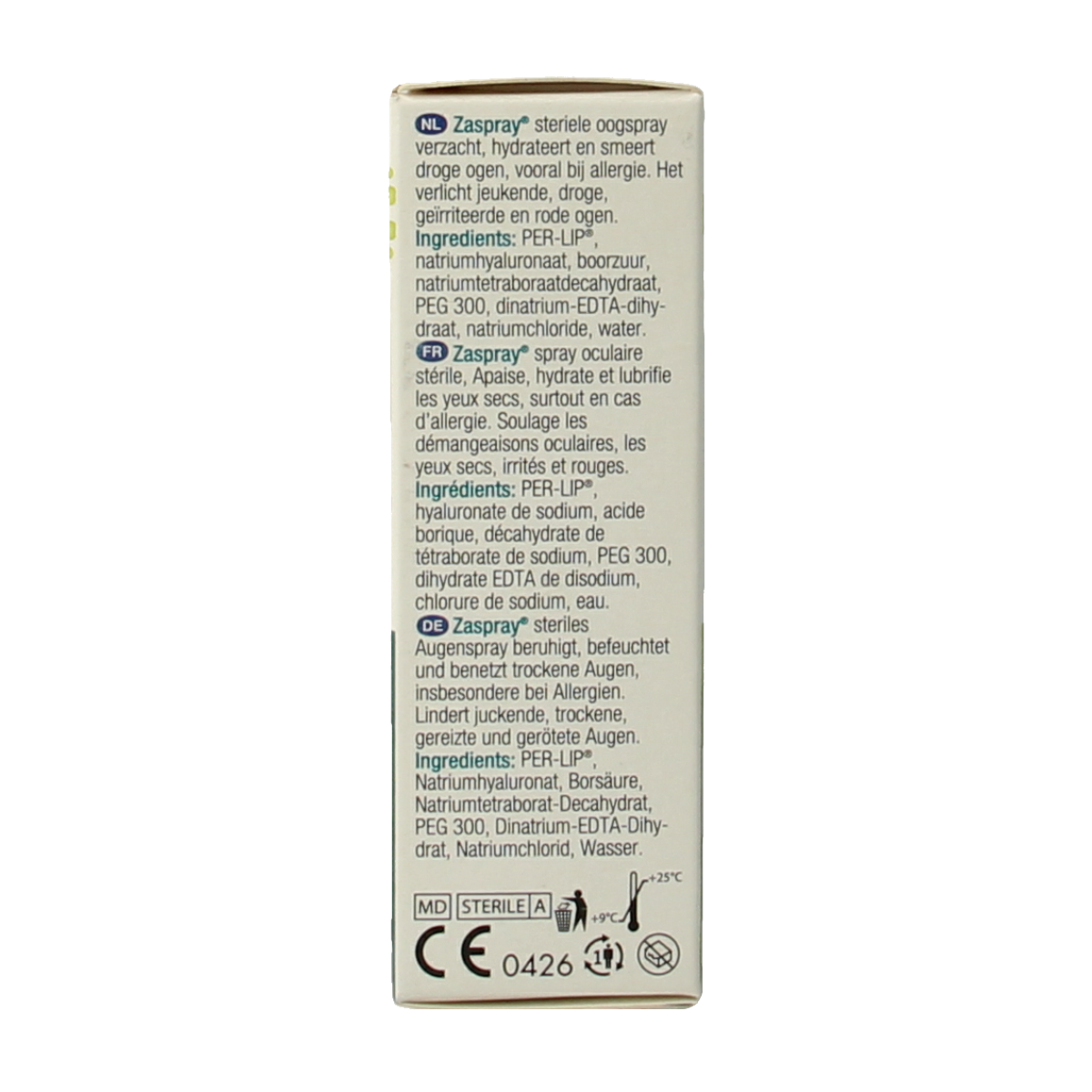 Zaspray Zaspray oogspray 10.00 Milliliter