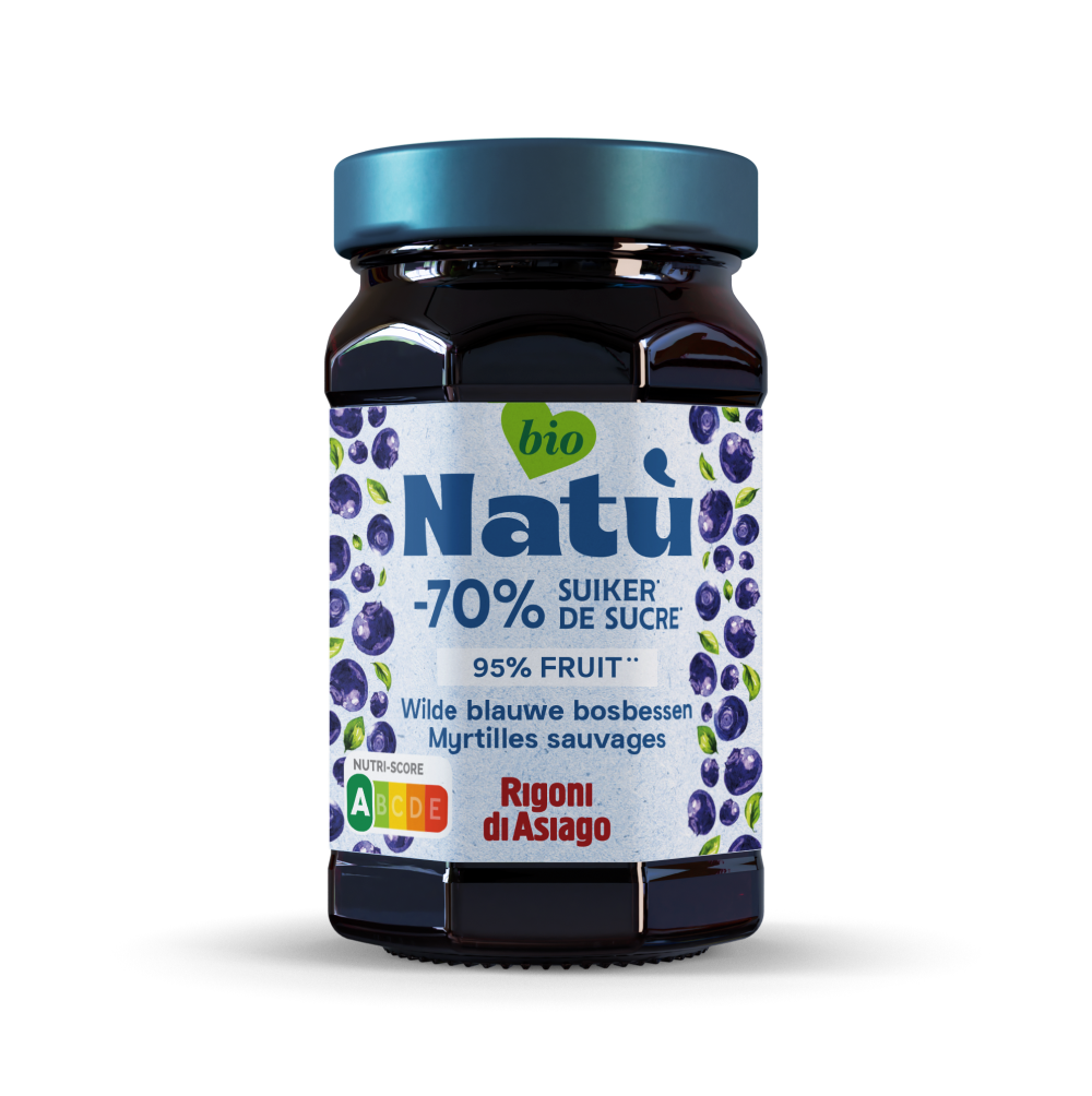 Natu Wilde blauwe bosbessenjam bio 240.00 Gram