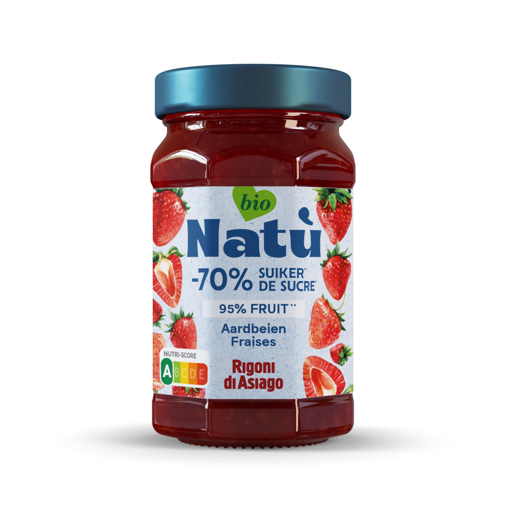 Natu Aardbeienjam bio 240.00 Gram