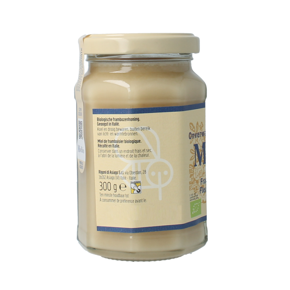 Rigoni Framboos creme honing bio 300.00 Gram