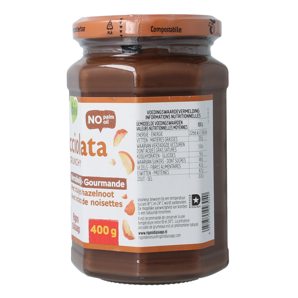 Rigoni Nocciolata crunchy bio 400.00 Gram