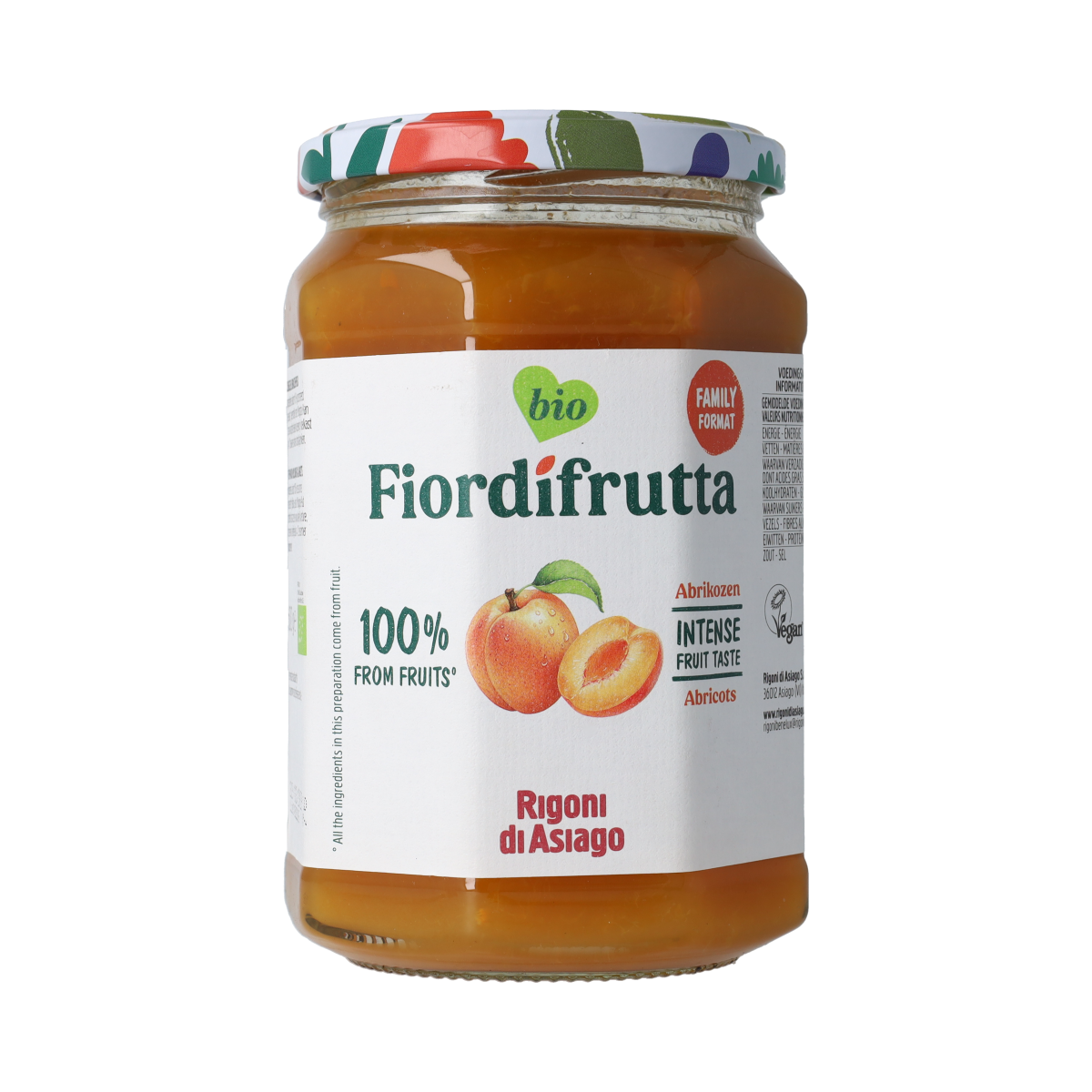 Fiordifrutta Abrikozenjam bio 600.00 Gram