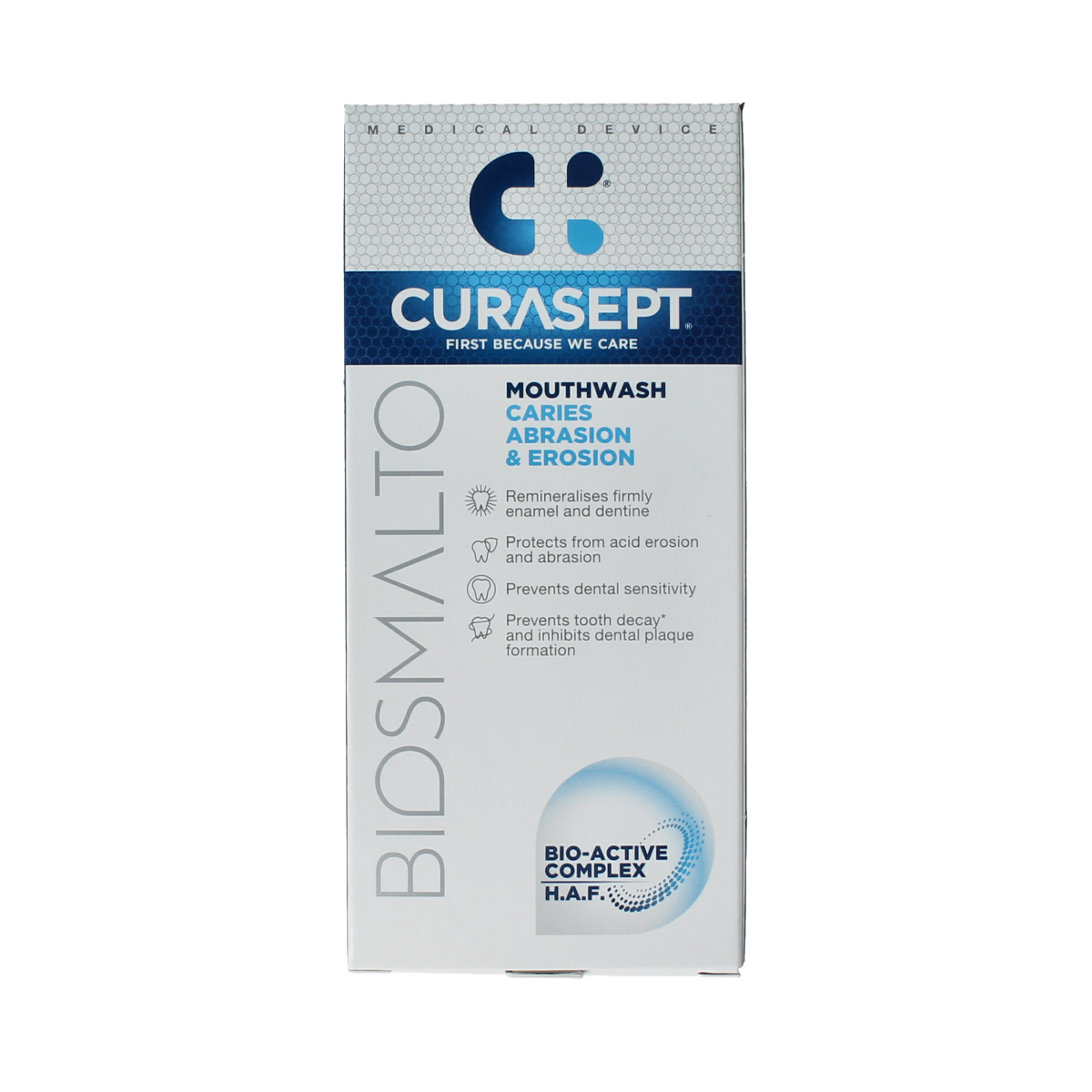 Curasept Biosmalto mondspoeling caries erosie en slijtage 300.00 Milliliter
