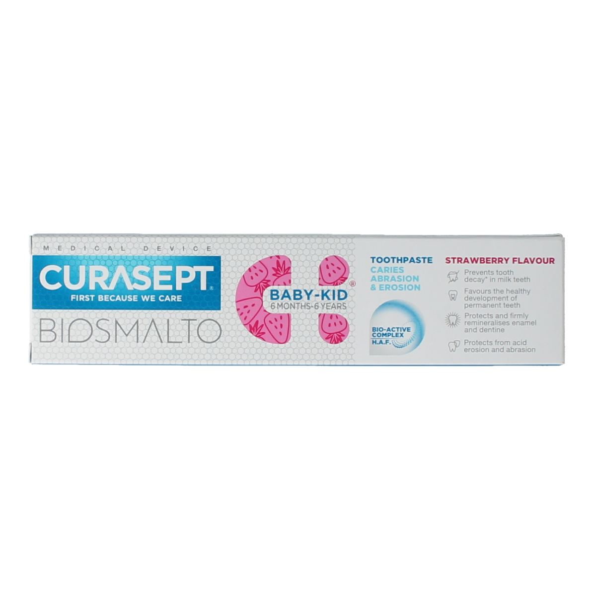 Curasept Biosmalto tandpasta kind caries erosie slijtage 50.00 Milliliter