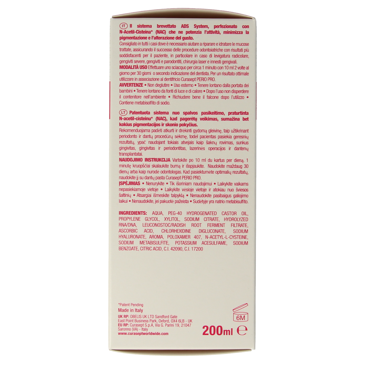 Curasept ADS DNA Perio Pro CHX 0,12% + HA mondspoelmiddel 200.00 Milliliter