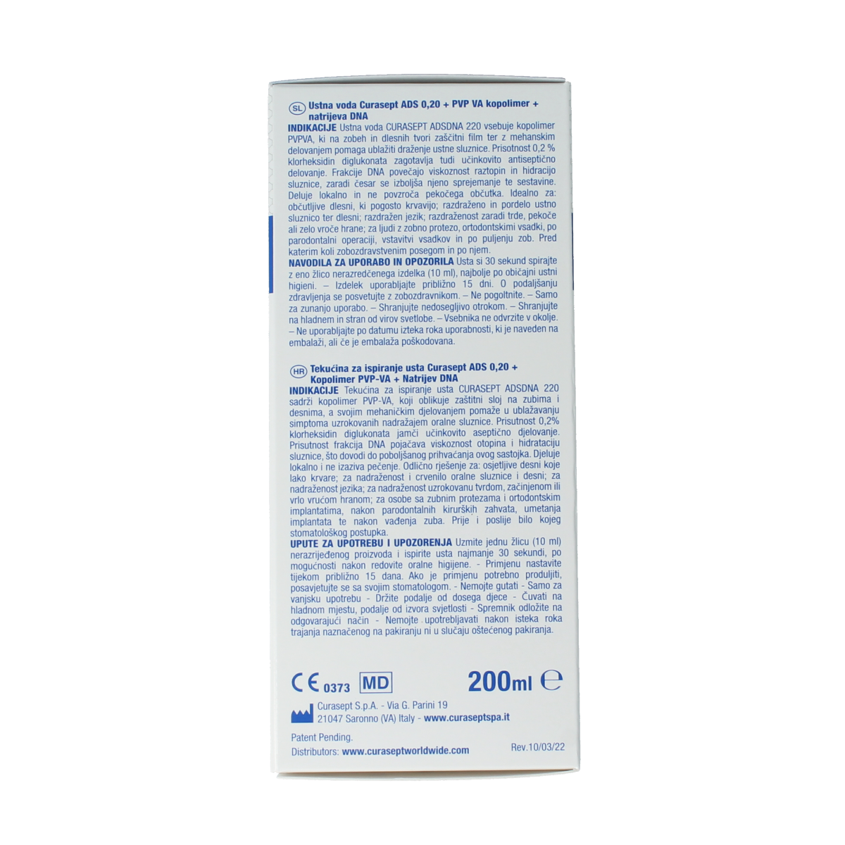 Curasept Mondspoeling chloorhexidine 0,20% 200.00 Milliliter