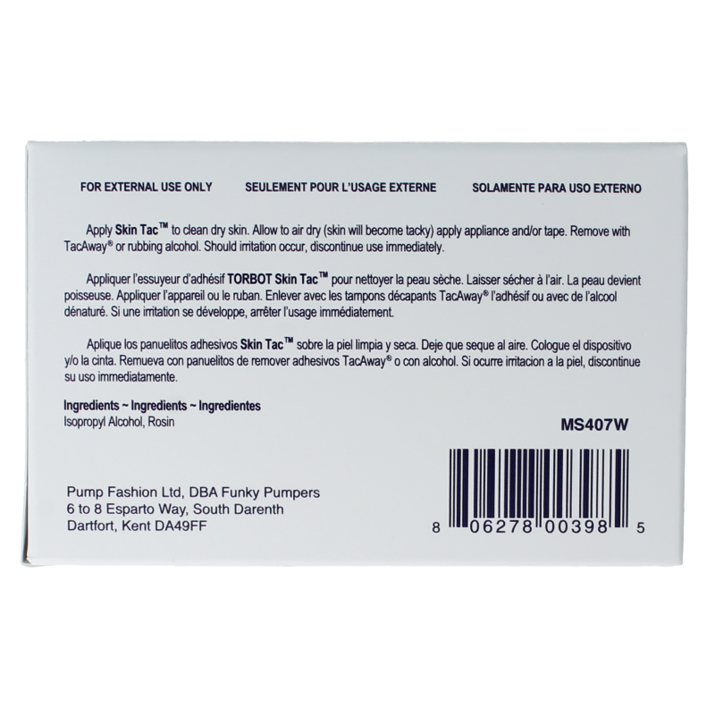 Diversen Skin tac wipe MS407W 50 Stuks