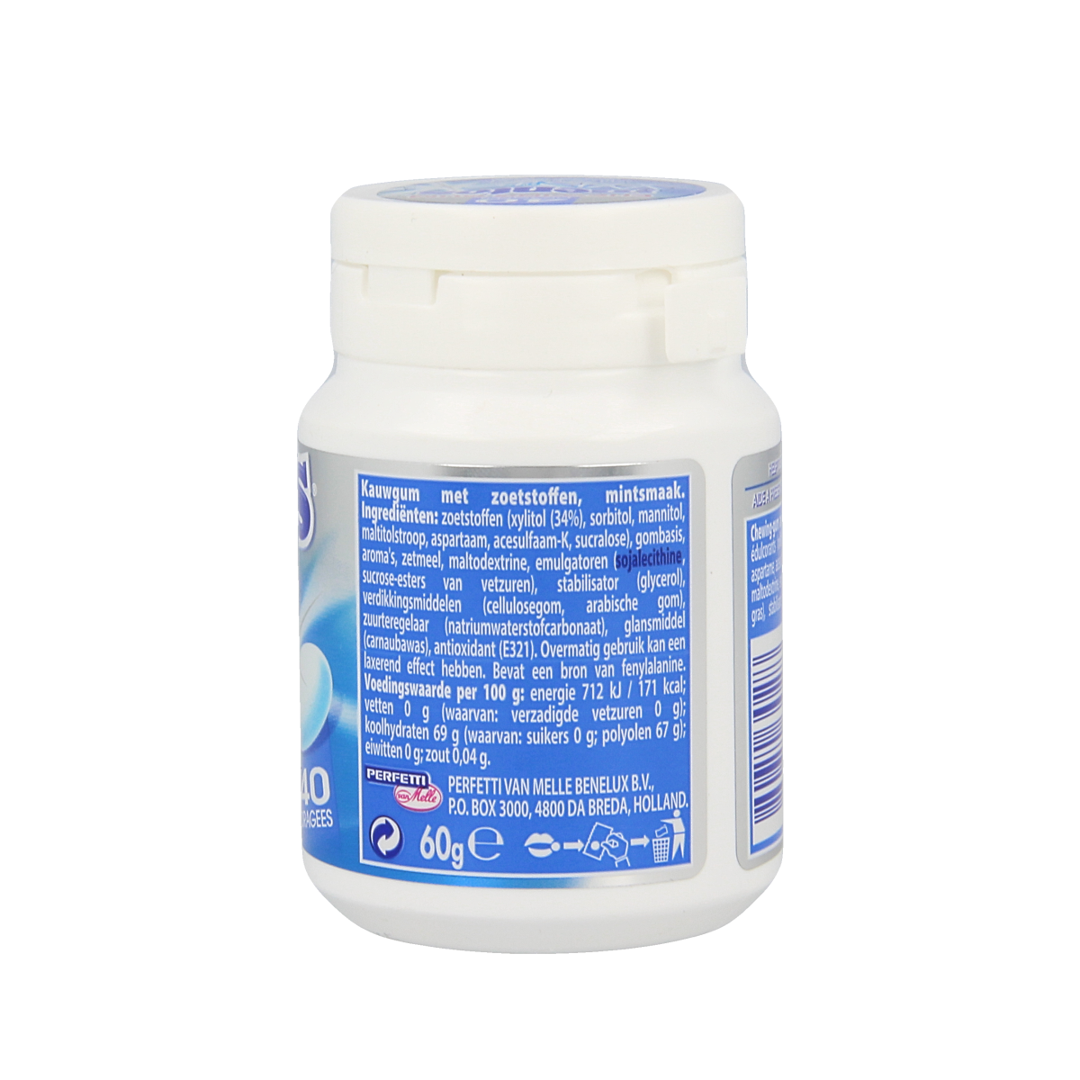 Mentos Gum sweetmint white pot 40.00 Stuks