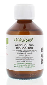 Cruydhof Alcohol 96% inwendig en uitwendig bio 200.00 Milliliter