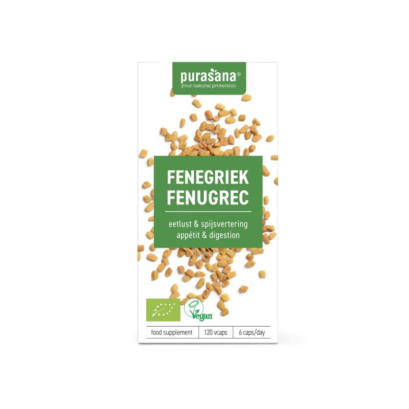 Purasana Fenegriek vegan bio 120.00 Vegetarische capsules