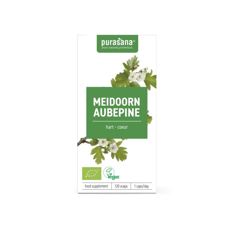 Purasana Meidoorn vegan bio 120.00 Vegetarische capsules