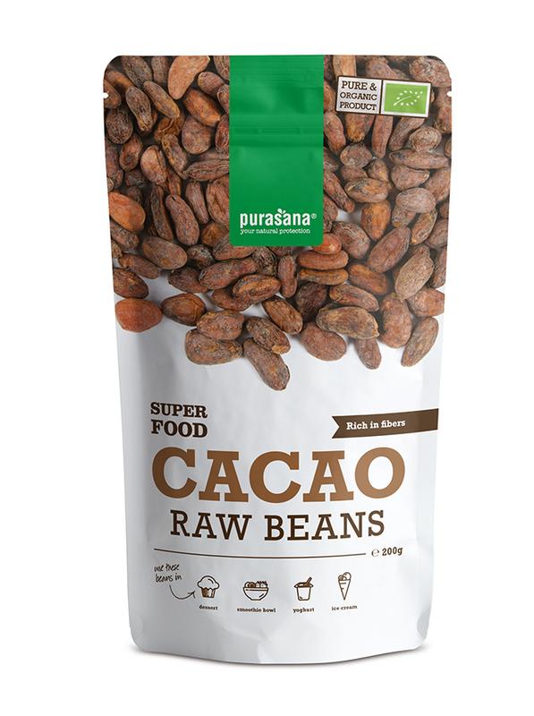 Purasana Cacao bonen vegan bio 200.00 Gram