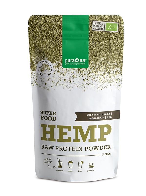 Purasana Hennep proteine poeder vegan bio 200.00 Gram
