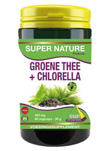 SNP Groene thee chlorella 400 mg puur 60.00 Capsules