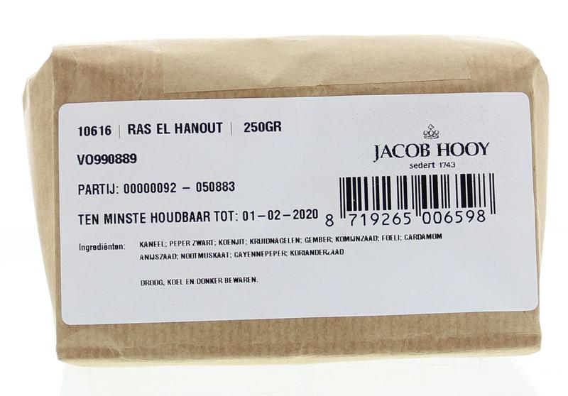 Jacob Hooy Ras el hanout 250.00 Gram