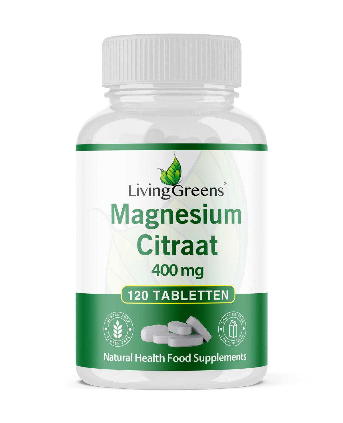 Livinggreens Magnesium citraat 400mg 120.00 Tabletten