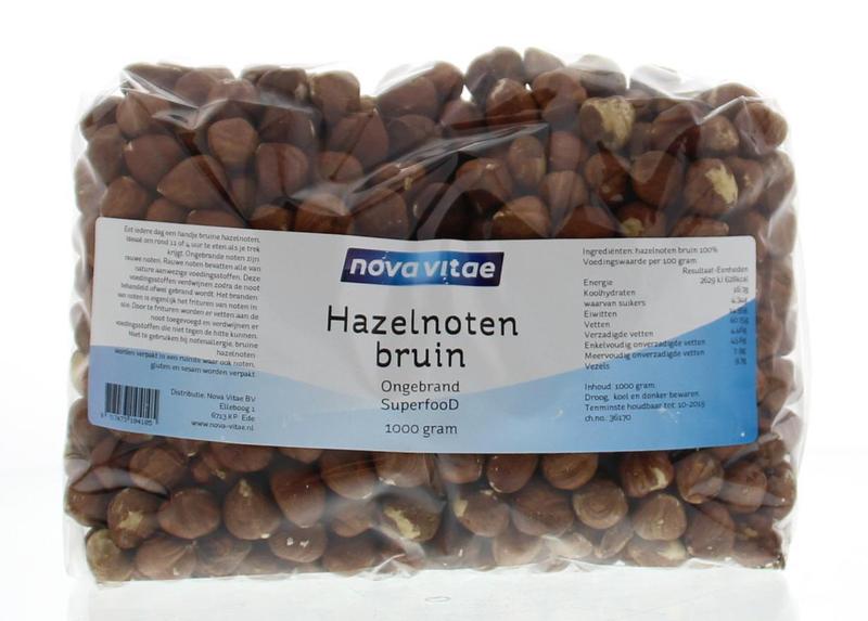 Nova Vitae Hazelnoten bruin ongebrand raw 1.00 Kilogram