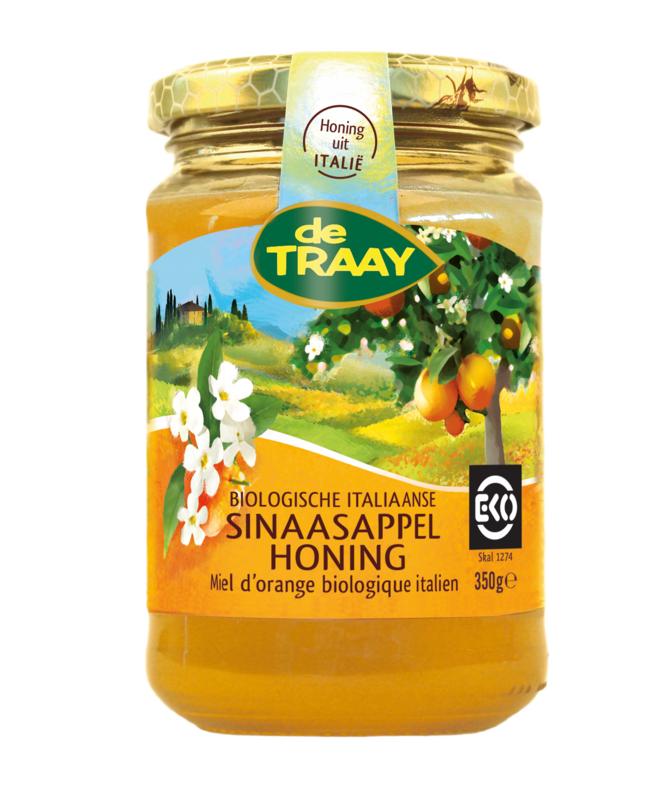 de Traay Sinaasappelhoning bio 350.00 Gram