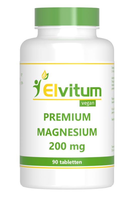 Elvitum  Premium magnesium 200mg 90.00 Tabletten