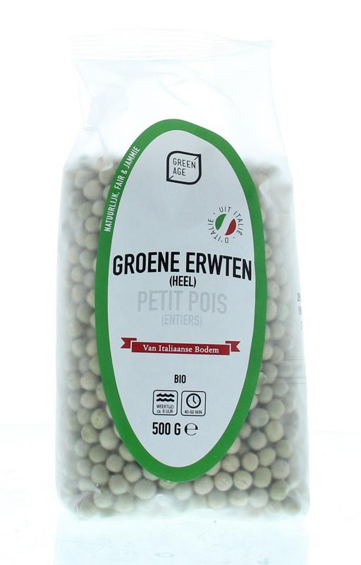 Greenage Groene erwten bio 500.00 Gram