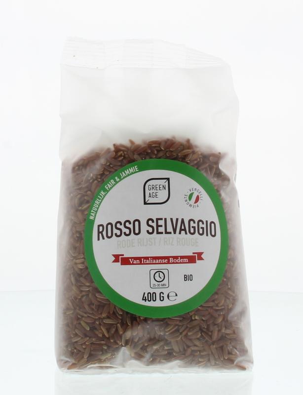 Greenage Rode rijst rosso selvaggio bio 400.00 Gram