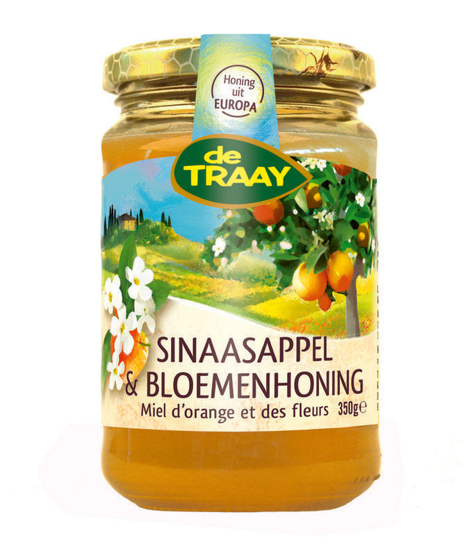 de Traay Sinaasappel & bloemenhoning 350.00 Gram