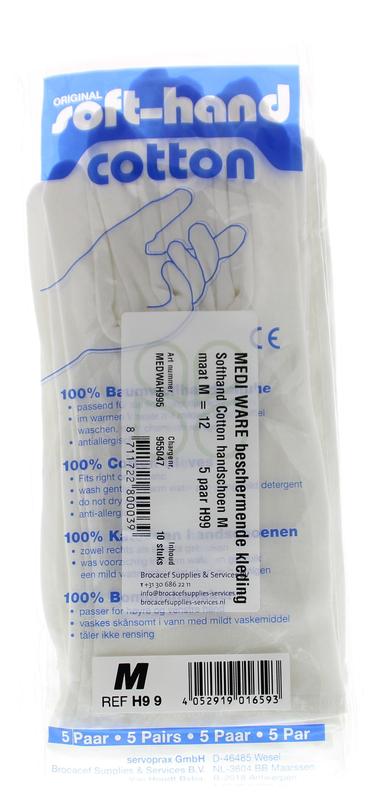 Softhand Verbandhandschoen soft cotton M 12 5.00 Paar