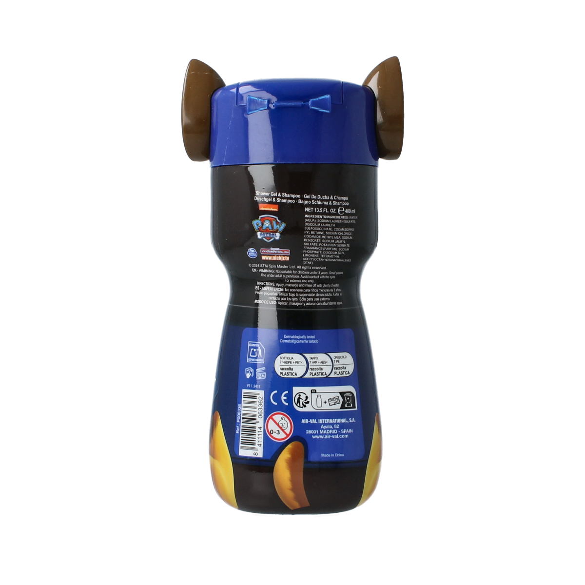 Air-Val Paw patrol showergel chase 2d 400.00 Milliliter